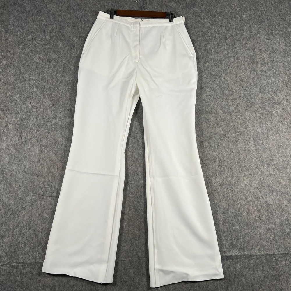DSCP Women's Trouser Pants Size 14WR White Flare Omega Apparel The‎ Perfect Fit